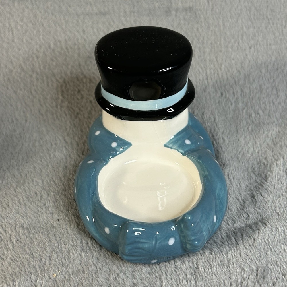 PartyLite Snowman Tealight Votive Holder P93721 Ceramic Winter Christmas Decor - Picture 4 of 9